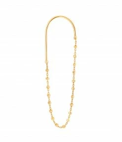 CHARLET Boucle D'oreille Diamantée Ovale Droite Or Jaune (vendue à L'unité)