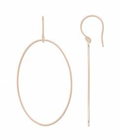 GINETTE NY Boucles D'oreilles Ellipses & Sequins Or Rose