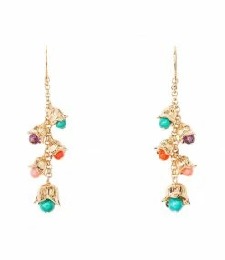 AURELIE BIDERMANN Boucles D'oreilles Lily Of The Valley Turquoise