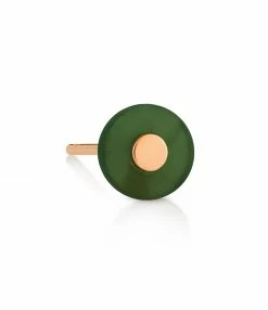 GINETTE NY Boucle D'oreille Donut Jade Or Rose (vendue à L'unité)
