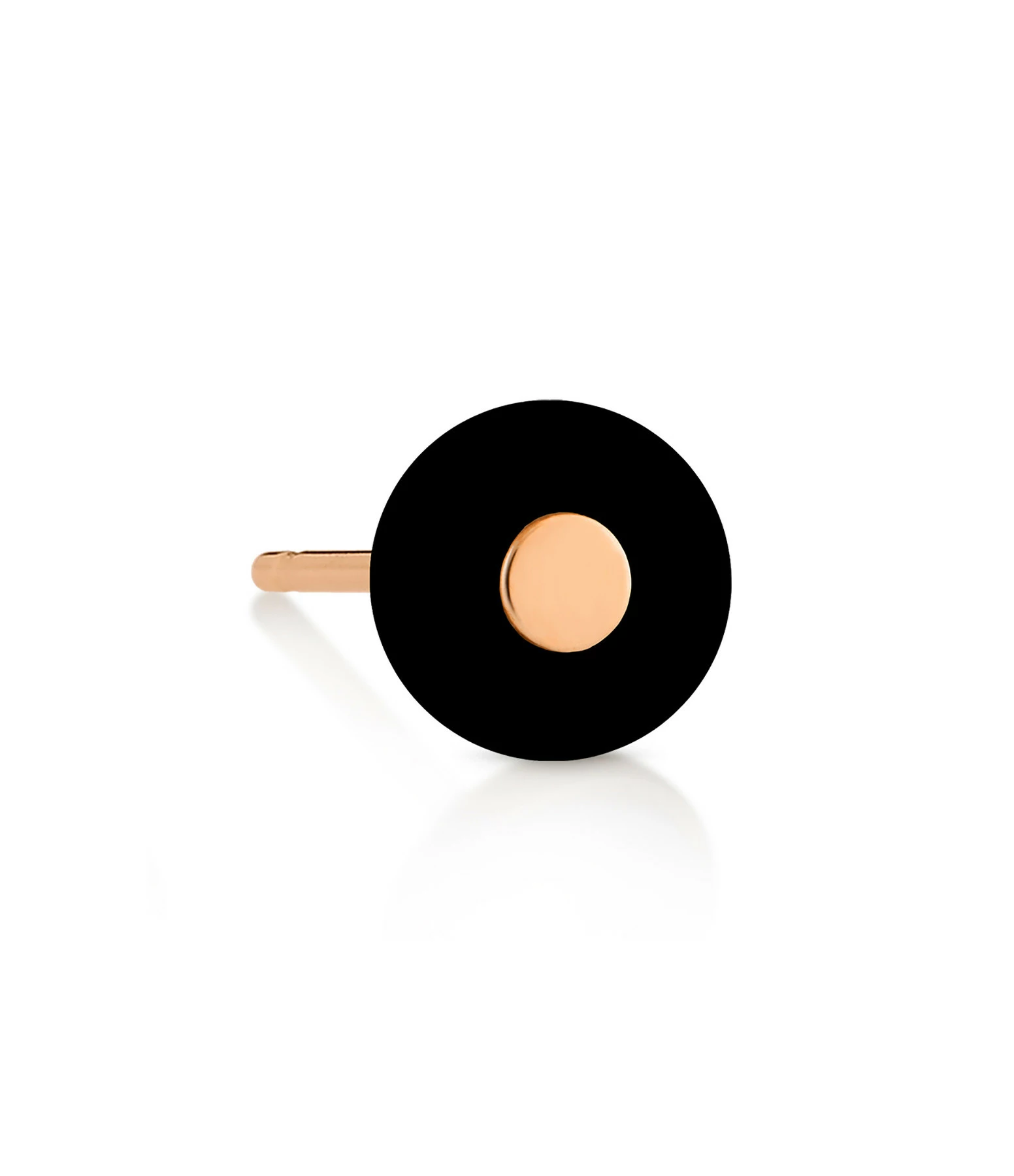 GINETTE NY Boucle D'oreille Donut Onyx Or Rose (vendue à L'unité) 1 GINETTE NY Boucle D'oreille Donut Onyx Or Rose (vendue à L'unité)