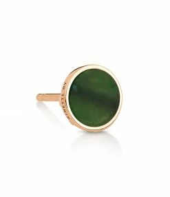 GINETTE NY Boucle D'oreille Ever Jade Or Rose (vendue à L'unité)