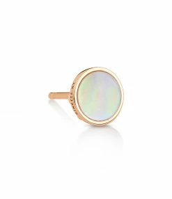GINETTE NY Boucle D'oreille Ever Disc Or Rose Nacre (vendue à L'unité)