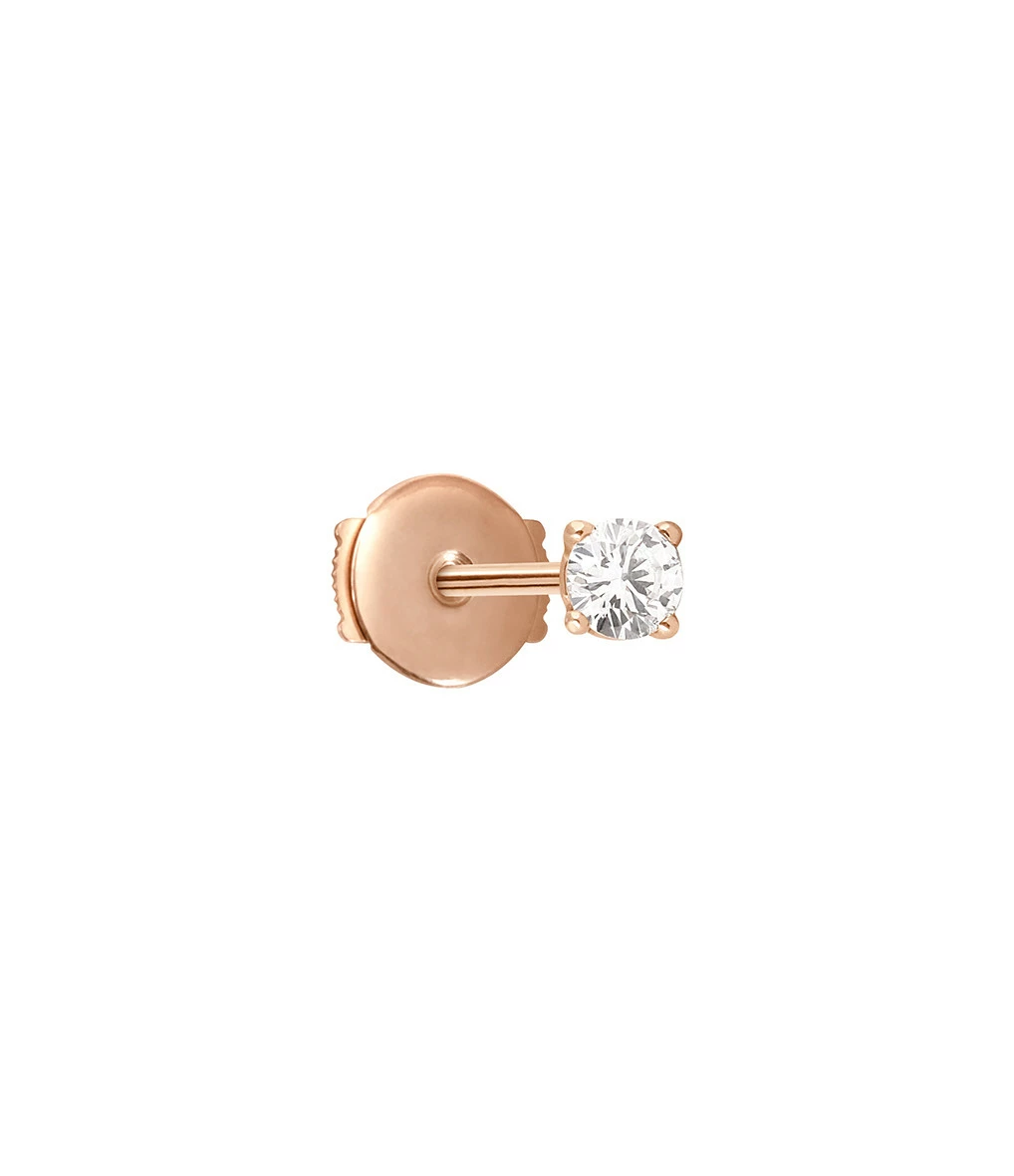 VANRYCKE Boucle D'oreille Valentine Puce Diamant Or Rose (vendue à L'unité) 1 VANRYCKE Boucle D'oreille Valentine Puce Diamant Or Rose (vendue à L'unité)