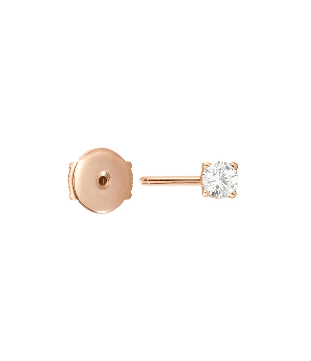 VANRYCKE Boucle D'oreille Valentine Puce Diamant Or Rose (vendue à L'unité) 2 VANRYCKE Boucle D'oreille Valentine Puce Diamant Or Rose (vendue à L'unité) – Image 2
