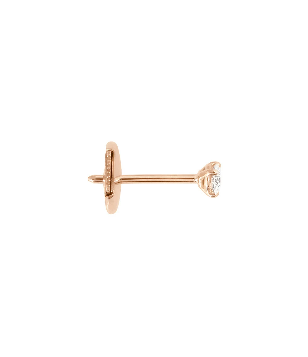 VANRYCKE Boucle D'oreille Valentine Puce Diamant Or Rose (vendue à L'unité) 3 VANRYCKE Boucle D'oreille Valentine Puce Diamant Or Rose (vendue à L'unité) – Image 3