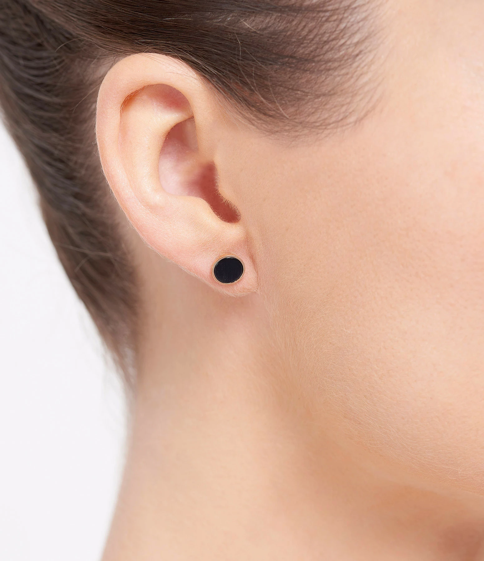 GINETTE NY Boucles D'oreilles Ever Disc Or Rose Onyx 2 GINETTE NY Boucles D'oreilles Ever Disc Or Rose Onyx – Image 2