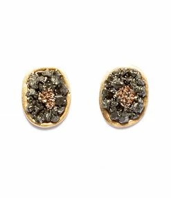 LSONGE Boucles D'oreilles Lakota Puces Pyrite Doré