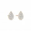 GINETTE NY Boucles D'oreilles Bliss Puces Diamants Or Rose