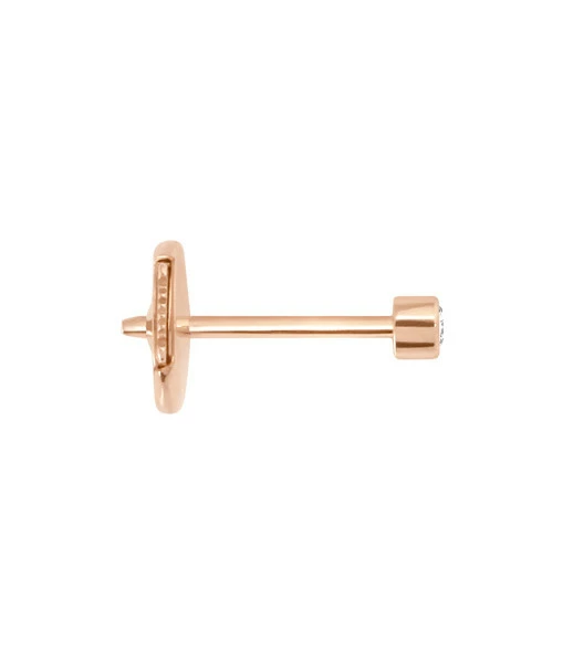 VANRYCKE Boucle D'oreille One Diamant Or Rose (vendue à L'unité) 2 VANRYCKE Boucle D'oreille One Diamant Or Rose (vendue à L'unité) – Image 2