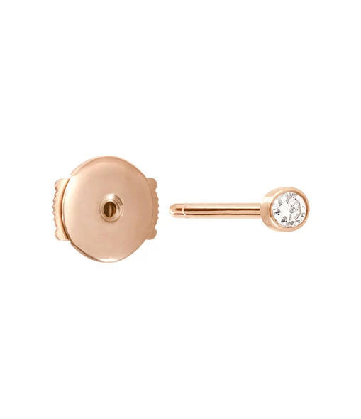 VANRYCKE Boucle D'oreille One Diamant Or Rose (vendue à L'unité) 3 VANRYCKE Boucle D'oreille One Diamant Or Rose (vendue à L'unité) – Image 3