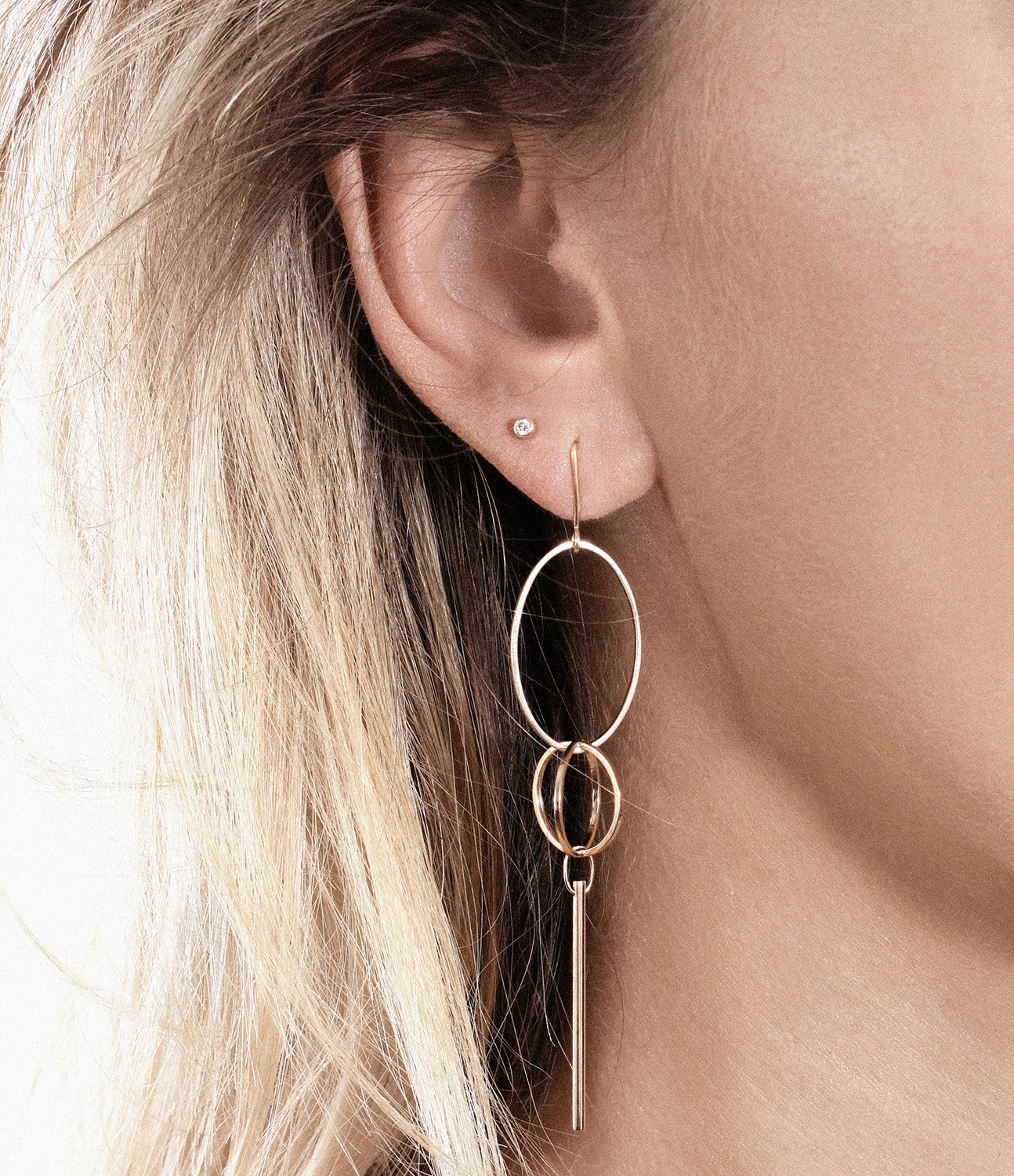 VANRYCKE Boucle D'oreille One Diamant Or Rose (vendue à L'unité) 4 VANRYCKE Boucle D'oreille One Diamant Or Rose (vendue à L'unité) – Image 4