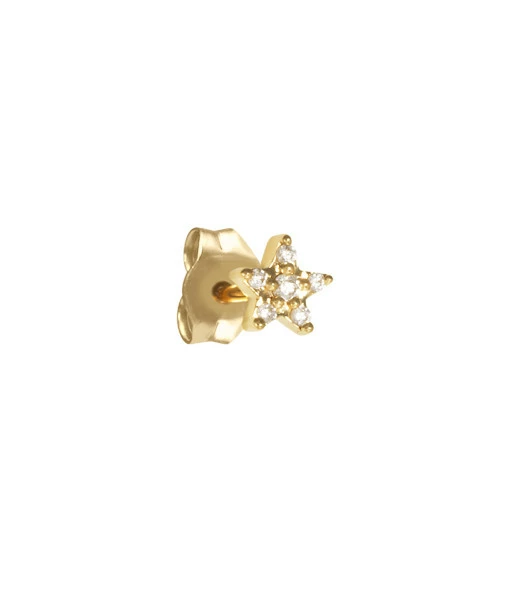 AND...PARIS Boucle D'oreille Étoile Diamants Or (vendue à L'unité) 1 AND...PARIS Boucle D'oreille Étoile Diamants Or (vendue à L'unité)