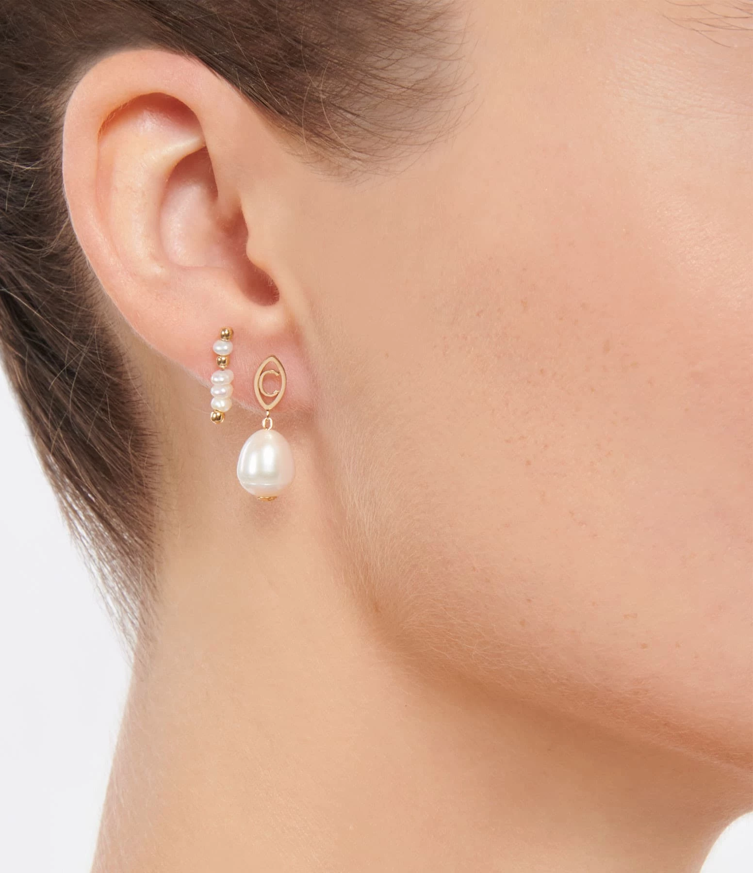 CHARLET Boucle D'oreille Origines Perles D'Eau Douce Or Jaune (vendue à L'unité) 2 CHARLET Boucle D'oreille Origines Perles D'Eau Douce Or Jaune (vendue à L'unité) – Image 2