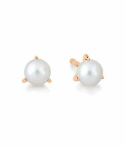 GINETTE NY Boucles D'oreilles Maria Or Rose Perle