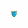 AND...PARIS Boucle D'oreille Cœur Turquoise Or (vendue à L'unité)