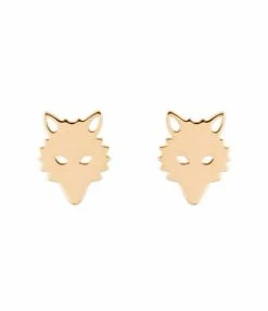 GINETTE NY Boucles D'oreilles Wolf Or Rose