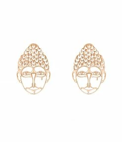 GINETTE NY Boucles D'oreilles Buddha Or Rose