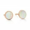 GINETTE NY Boucles D'oreilles Ever Disc Or Rose Nacre Rose