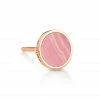 GINETTE NY Boucle D'oreille Ever Disc Rhodocrosite Or Rose (vendue à L'unité)