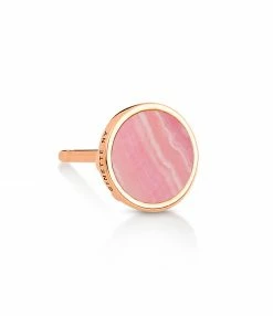 GINETTE NY Boucle D'oreille Ever Disc Rhodocrosite Or Rose (vendue à L'unité)