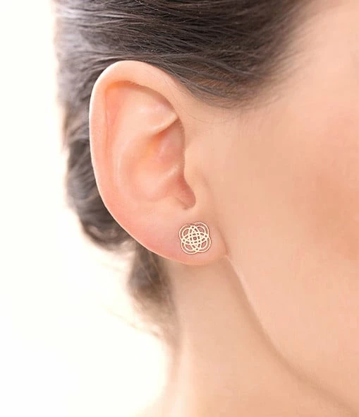 GINETTE NY Boucles D'oreilles Purity Or Rose 2 GINETTE NY Boucles D'oreilles Purity Or Rose – Image 2