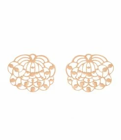 GINETTE NY Boucles D'oreilles Lotus Or Rose