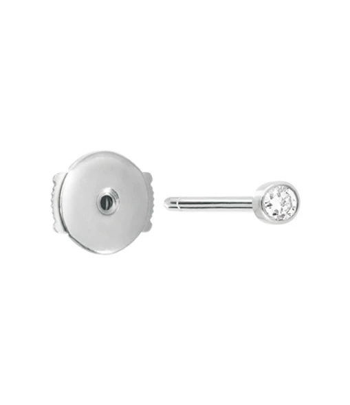VANRYCKE Boucle D'oreille One Diamant Or Blanc (vendue à L'unité) 2 VANRYCKE Boucle D'oreille One Diamant Or Blanc (vendue à L'unité) – Image 2