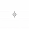 STONE PARIS Boucle D'oreille Bouton Stella Diamants Or Blanc (vendue à L'unité)