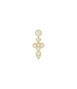 STONE PARIS Boucle D'oreille Bouton Crush Diamants Or Jaune (vendue à L'unité)