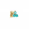AND...PARIS Boucle D'oreille Trilogie Turquoises Or (vendue à L'unité)
