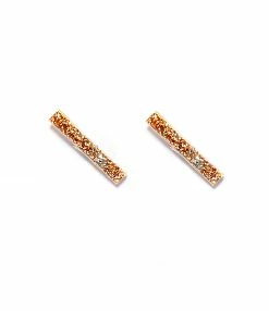 LSONGE Boucles D'oreilles Callisté Tube Argent Doré