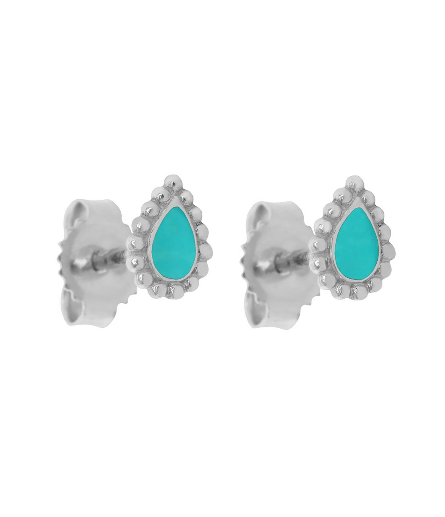GIGI CLOZEAU Boucles D'oreilles Lucky Cachemire Email Or Blanc 2 GIGI CLOZEAU Boucles D'oreilles Lucky Cachemire Email Or Blanc – Image 2