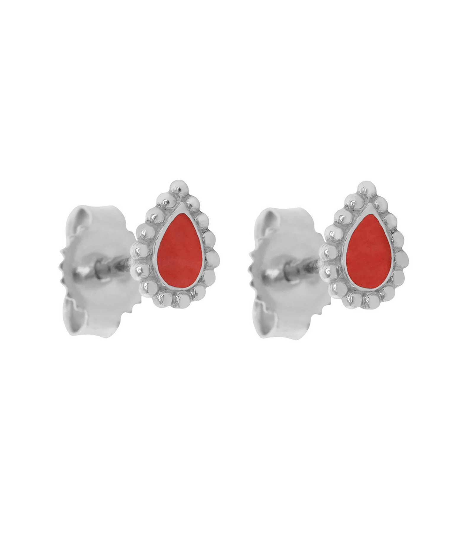 GIGI CLOZEAU Boucles D'oreilles Lucky Cachemire Email Or Blanc 3 GIGI CLOZEAU Boucles D'oreilles Lucky Cachemire Email Or Blanc – Image 3
