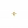 STONE PARIS Boucle D'oreille Bouton Stella Diamants Or Jaune (vendue à L'unité)